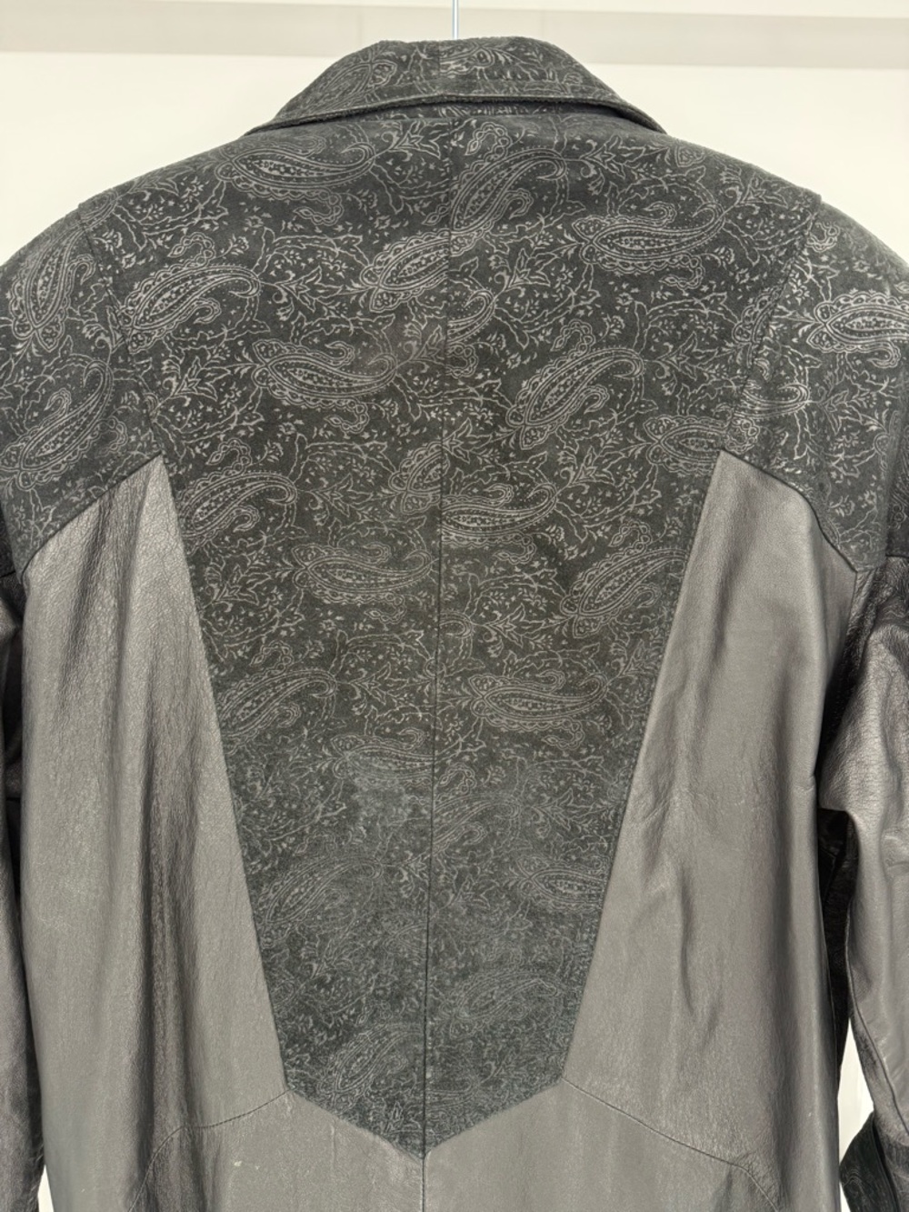 Wilsons Leather Jacket Suede Paisley Zip Liner Coat‎ Goth Steam Punk Industrial - Picture 7 of 15